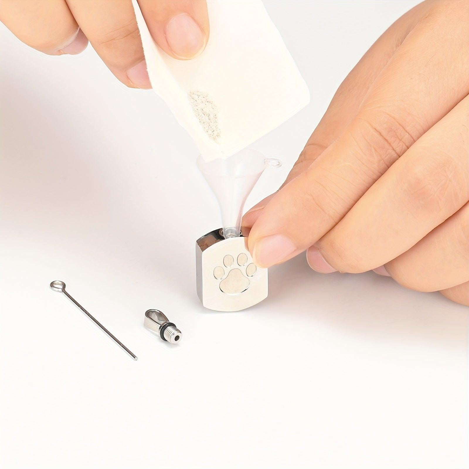 Premium Pet Memorial Dog Tag Urn Necklace - Stainless Steel Keepsake Jewellery